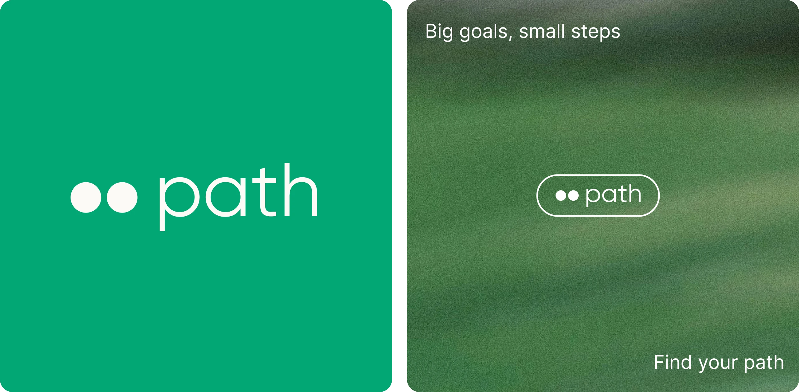 Path productivity brand identity, logo, and campaign artwork.