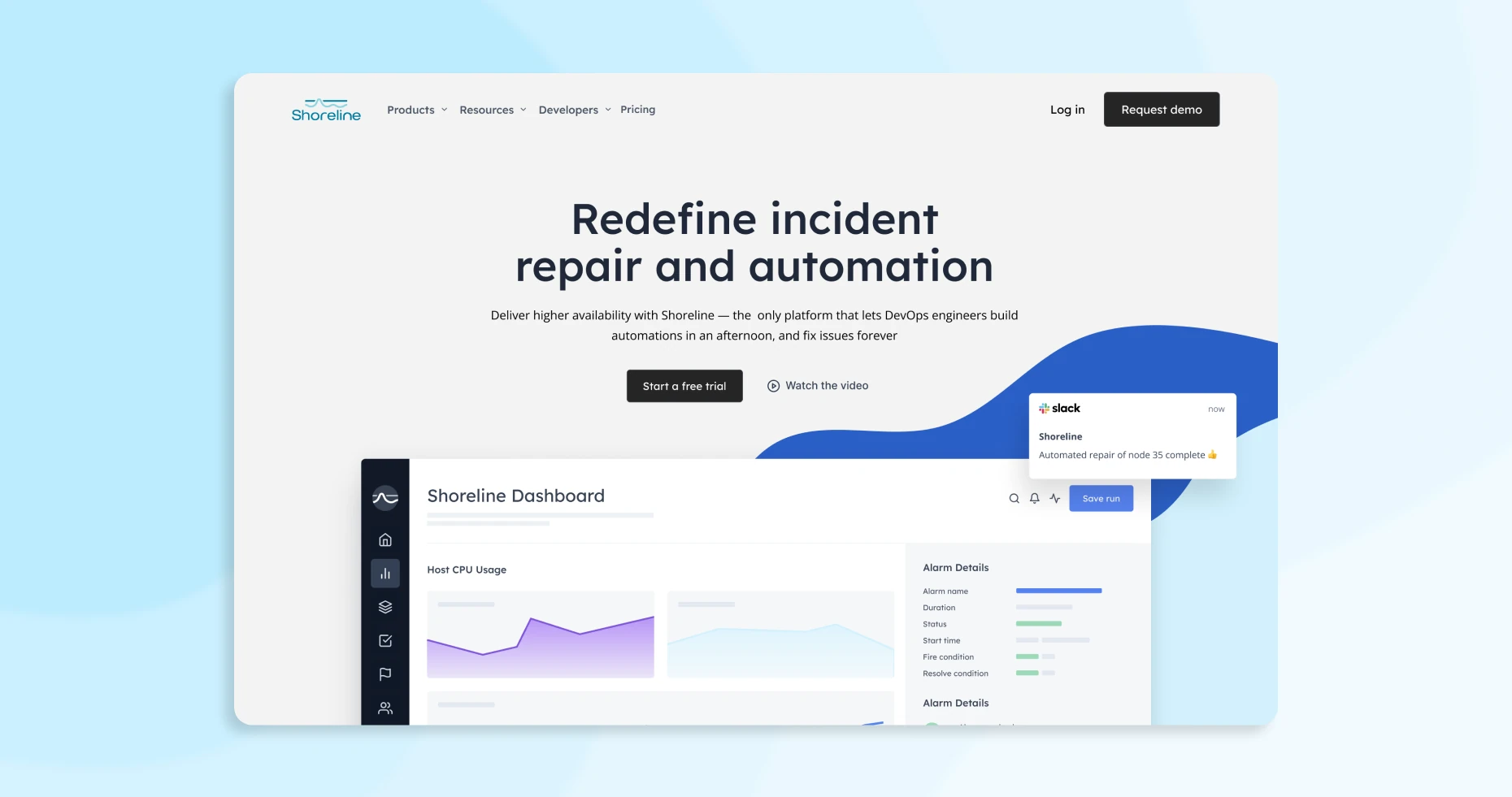 Findem Studio product dashboard showing an incident repair and automation platform